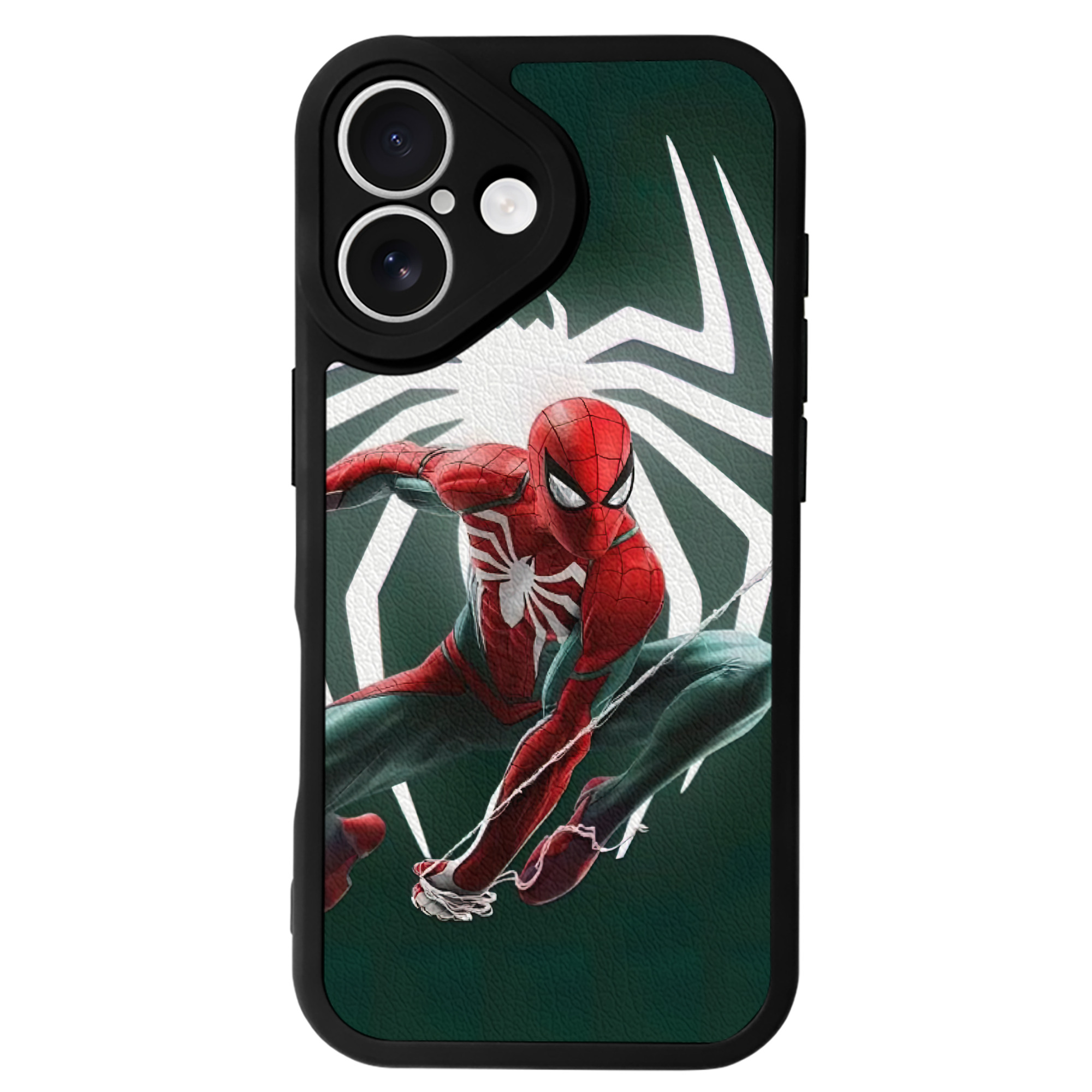Spider Man スパイダーマン 【iPhone 16シリーズ対応】シリコンスマホケース（レザー調） 材質：シリコン
